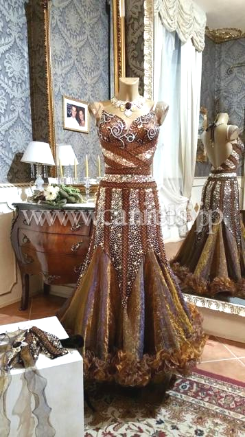 M5636・【Silvia Design】ブラウン&ゴールド