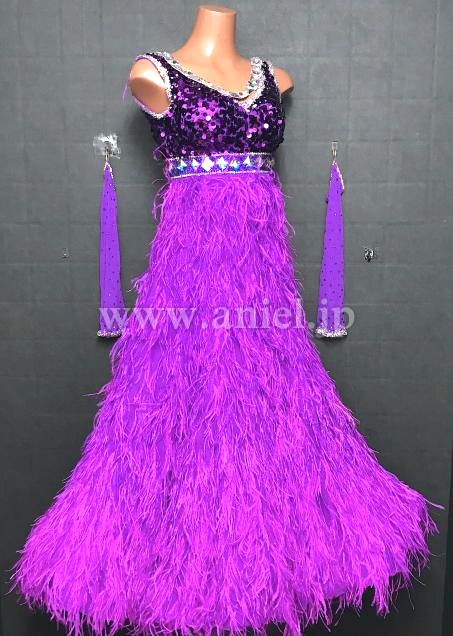 M9043・【Chrisanne】紫羽根