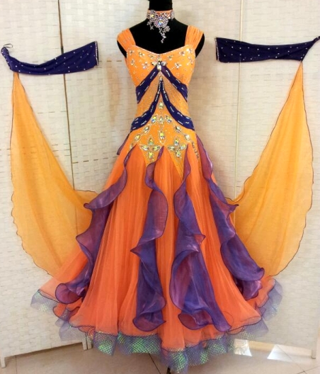 M1470・オレンジ＆紫 ※試着不可