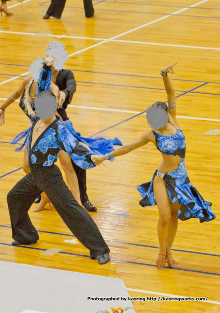 L1383・青＆黒・ペア