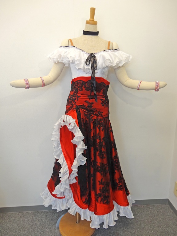 PL1430・白&赤黒パソドレス