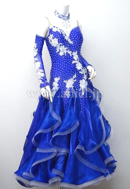 社交ダンスドレス・衣装のドレスネットアニエル / M5670・ロイヤル