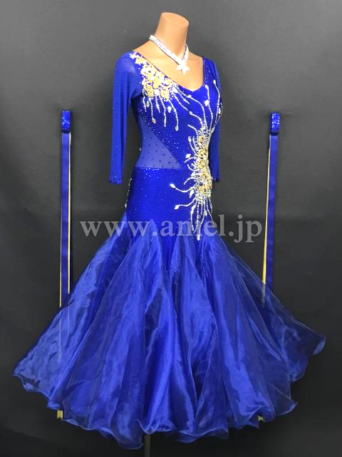 社交ダンスドレス・衣装のドレスネットアニエル / M7565・ロイヤル