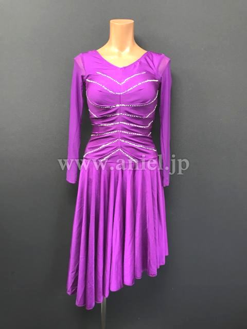 社交ダンスドレス・衣装のドレスネットアニエル / L6195・紫