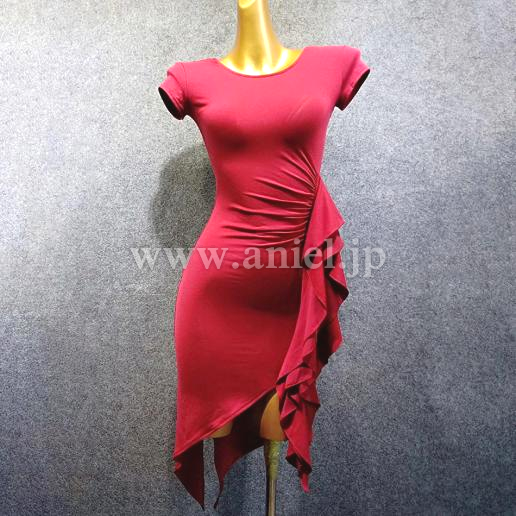 【即納】レッドラテンワンピース