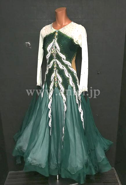M9190・【SALE】深緑&白