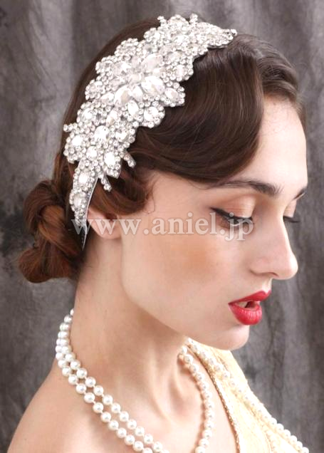 ビジューヘアバンド　クリスタル