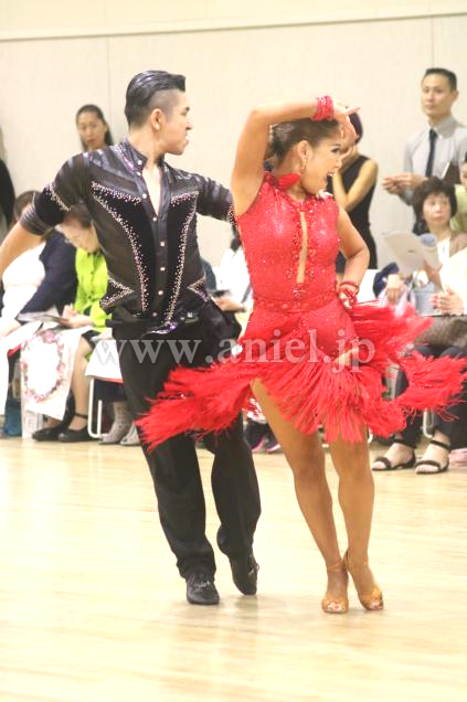 社交ダンスドレス・衣装のドレスネットアニエル / L5908・【M-design