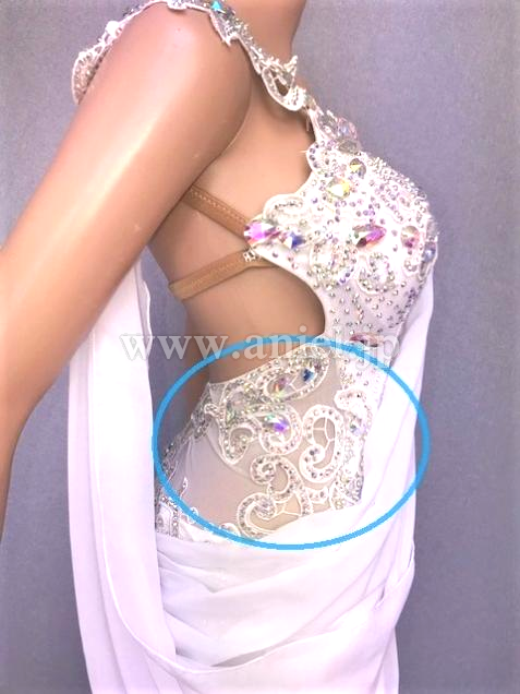 社交ダンスドレス・衣装のドレスネットアニエル / L5906・白