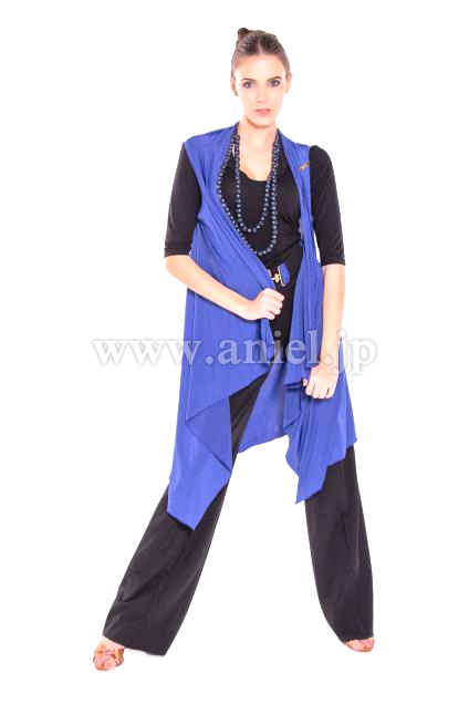 【SALE】【MALY】 ロングベスト　コバルトブルー
