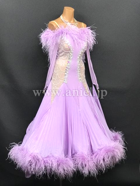 ラベンダー社交ダンスドレス 219d3674cff9b977752dbb2163c751