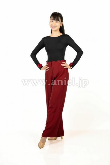 【Tiara】New Bella Pants ワインレッド【即納】