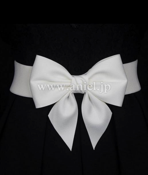リボンベルト　ホワイト