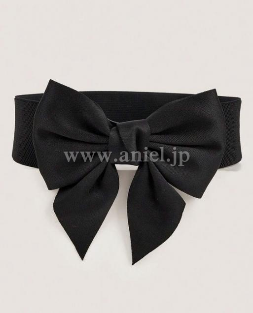 リボンベルト　ブラック