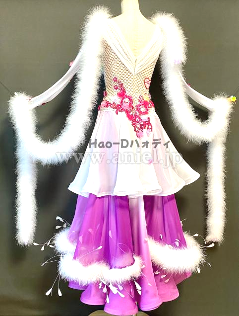 B1475★【サン・ヨシムラ】ラベンダーピンク/スタンダードドレス☆社交ダンス 社交ダンスドレス】⭐️【商品番号AIー 25507】スタンダード