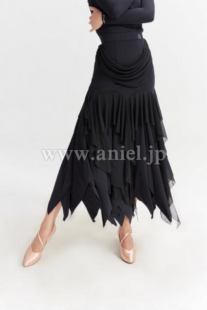 【即納】【DANCE QUEEN】メッシュデザインボールルームスカート