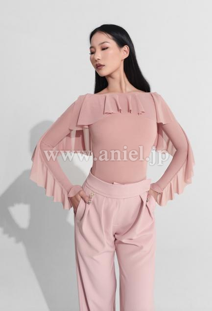 【即納】【DANCE QUEEN】ピンクラッフルレオタード