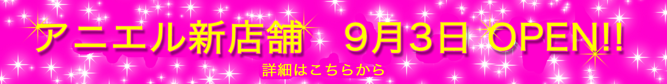 アニエル新店舗9月3日OPEN